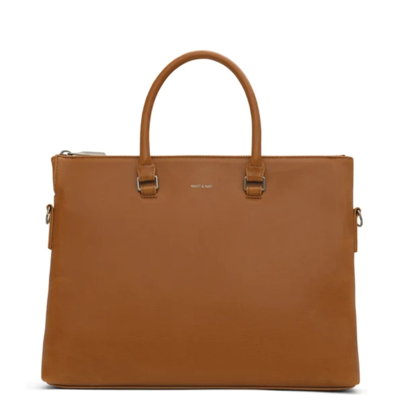 Matt & Nat Handbags - Matt & Nat ALBAN Vegan Briefcase - Chili